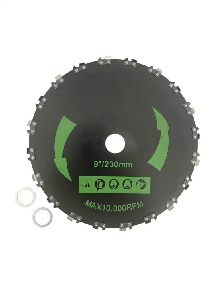 Disc pentru motocoasa cu 20 dinti tip lant de drujba, 230mm