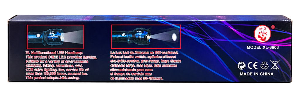 Lanternă LED cu Zoom, Busolă Integrată și Curea de Umăr – Cod 3*R20