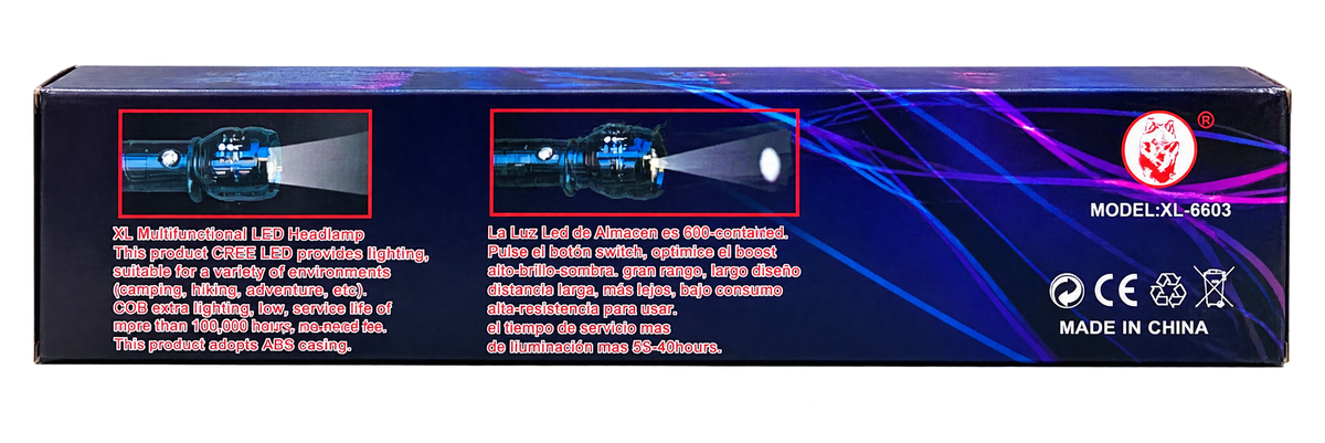 Lanternă LED cu Zoom, Busolă Integrată și Curea de Umăr – Cod 3*R20