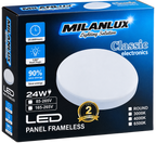Plafonieră LED Rotundă Milanlux 24W – Panel Frameless