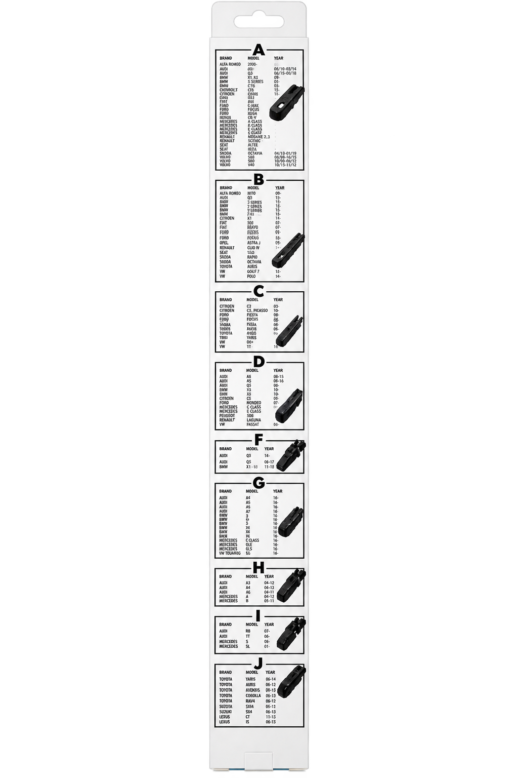Ștergător Auto GMAX 26” / 650 mm – Lamă Parbriz cu 10 Adaptoare