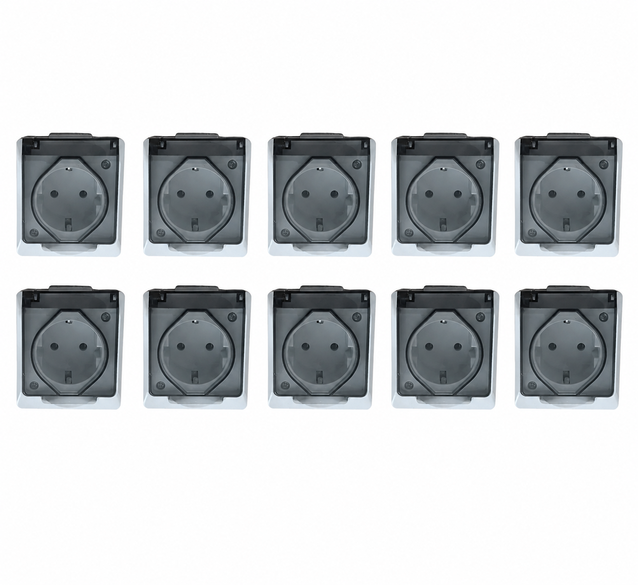 Set 10 Prize Simple Aplicate cu Capac – Protecție IP pentru Exterior și Interior