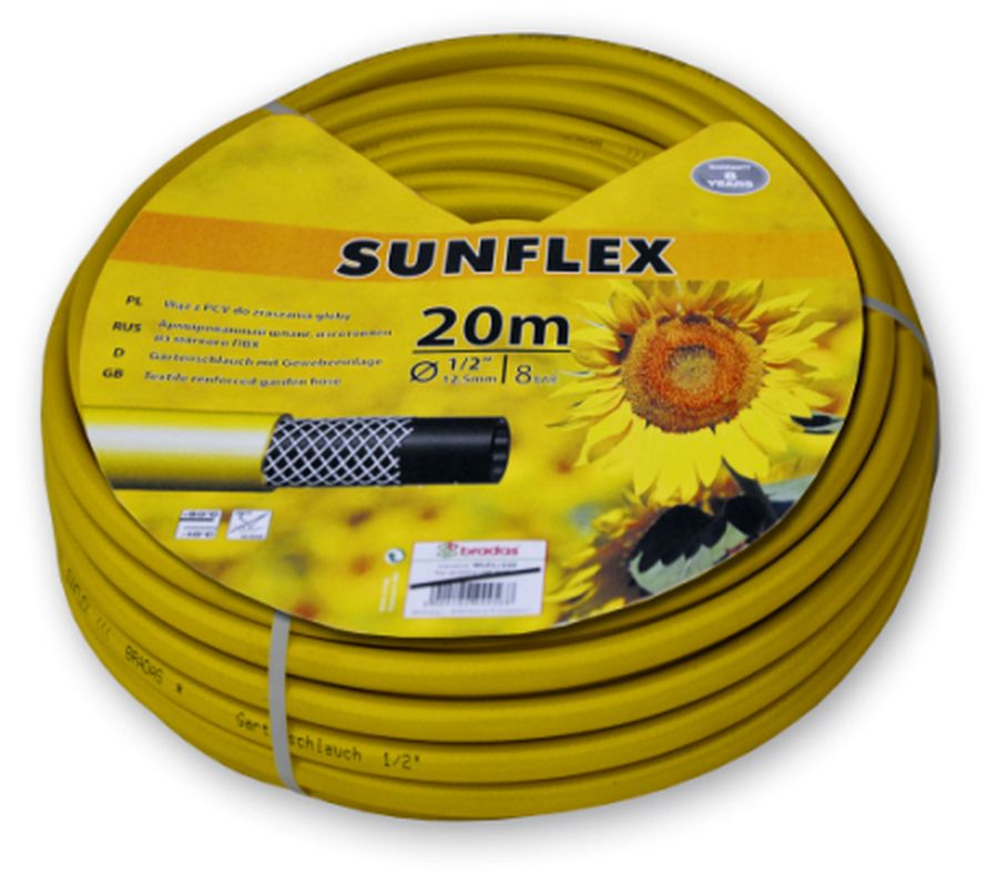 Furtun Grădină SUNFLEX 30 m, 1/2", PVC Moale, 3 Straturi