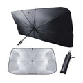 Parasolar Auto Tip Umbrelă – Pliabil, Protecție UV pentru Parbriz, Negru/Argintiu