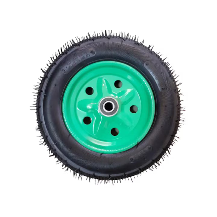 Roată pentru Roabă cu Rulment 3.50-8 – Jantă Metalică și Anvelopă Pneumatică