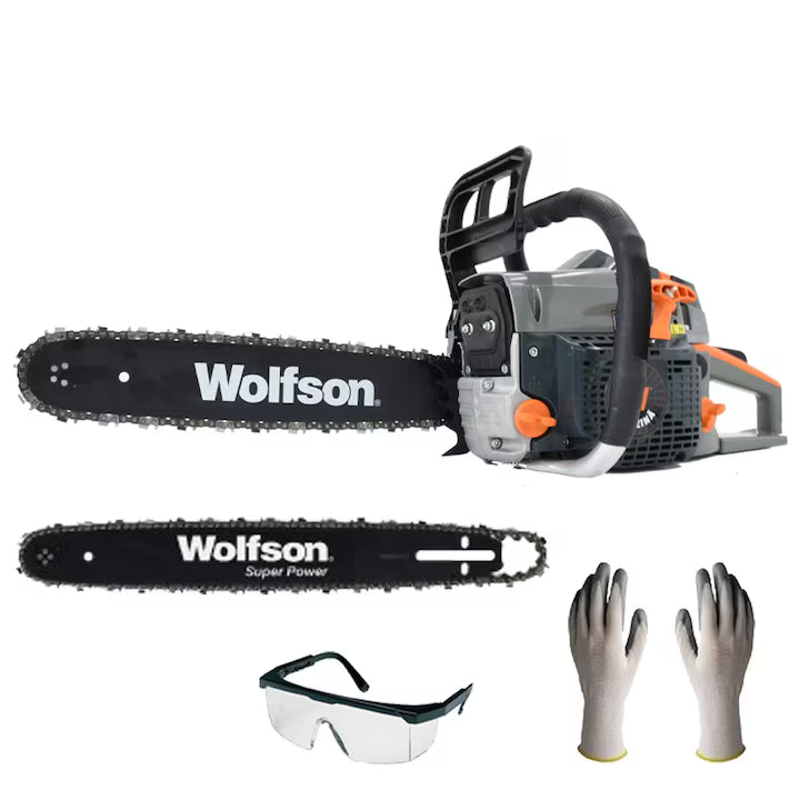 Drujbă Profesională pe Benzină Wolfson STX-620 – 3,5 CP, 58 cc, Lamă 45 cm