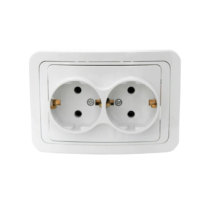 Set 8 Prize Duble ST GELUX – Încastrate, 16A, 250V pentru Instalații Electrice Interioare