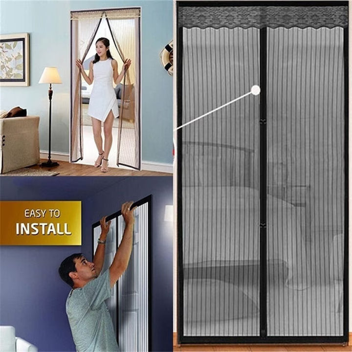 Perdea Magnetică Anti-Muște 100 × 210 cm – Plasă pentru Ușă cu Închidere Automată