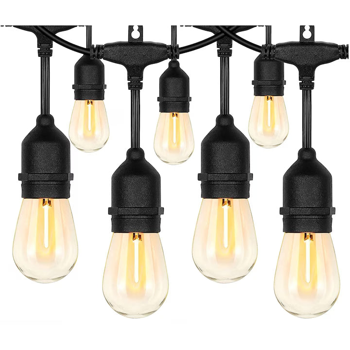 Ghirlandă Luminoasă Exterior 10 m cu 20 Becuri LED E27 Incluse – Conectabilă, IP65