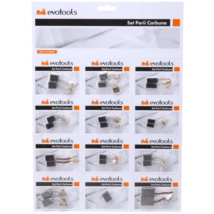 Set 12 Perechi Perii Carbon pentru Polizor Unghiular (Flex), Diverse Dimensiuni, Universale