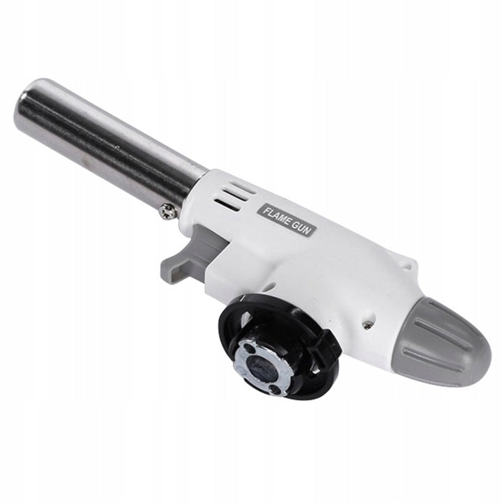 Cap Lampă / Arzător Gaz FLAMEX Alb cu Aprindere Piezo pentru Butelie 227 g