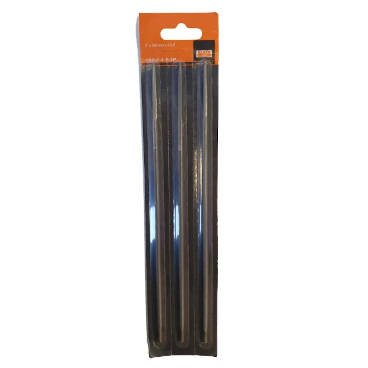 Set 3 Pile pentru Drujbă 8" × 200 mm × Ø5.2 mm – Pentru Ascuțirea Lanțului