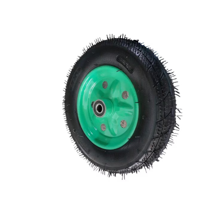 Roată pentru Roabă cu Rulment 3.50-8 – Jantă Metalică și Anvelopă Pneumatică