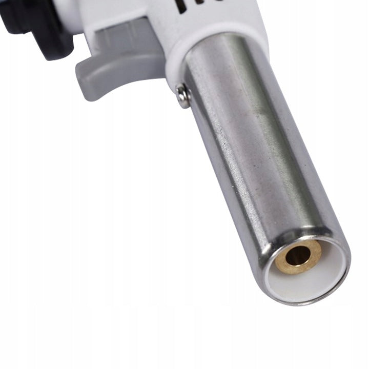 Cap Lampă / Arzător Gaz FLAMEX Alb cu Aprindere Piezo pentru Butelie 227 g