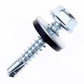 Șurub Autoforant pentru Tablă 4,8 x 35 mm Zincat, cu Șaibă și Garnitură EPDM, Vârf pentru Lemn – 250 Bucăți