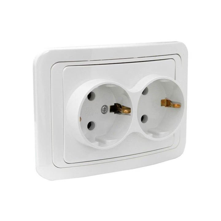 Set 8 Prize Duble ST GELUX – Încastrate, 16A, 250V pentru Instalații Electrice Interioare