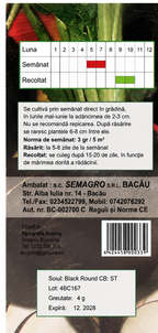 Semințe Ridichi Negre Black Round Semagro – 4 g