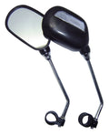 Set 2 Oglinzi pentru Bicicletă Negre cu Brațe Metalice și Catadioptri Reflectorizanți