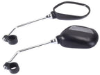 Set 2 Oglinzi pentru Bicicletă Negre cu Brațe Metalice și Catadioptri Reflectorizanți