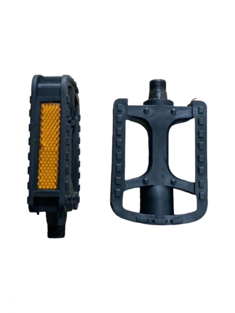 Pedale PVC Negre pentru Bicicletă – Set 2 Bucăți, Antiderapante, cu Reflectorizante