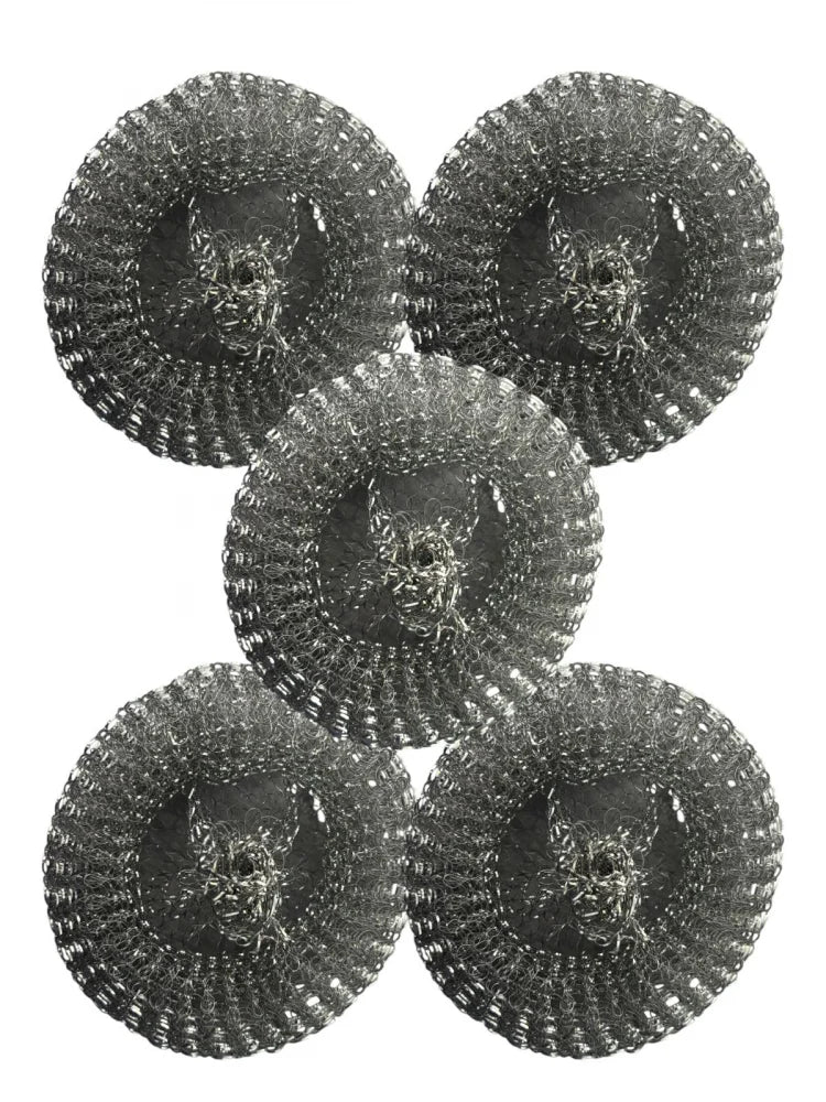 Bureți Metalici pentru Vase – Set 5 Bucăți, Inox