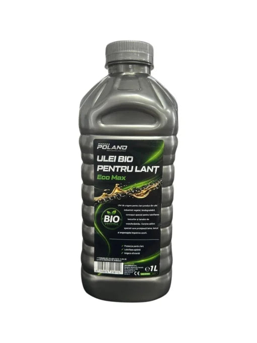 Ulei Bio pentru Lanț Drujbă Eco Max 1L – Lubrifiant Biodegradabil pentru Drujbă și Motoferăstrău