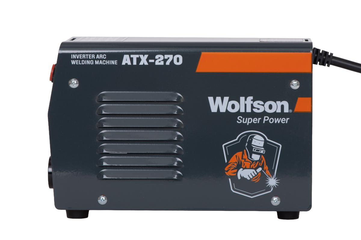 Aparat de Sudură Invertor WOLFSON ATX-270, MMA, 120A, Tehnologie IGBT, Afișaj LCD, Electrozi 1,6–4 mm, Accesorii Incluse