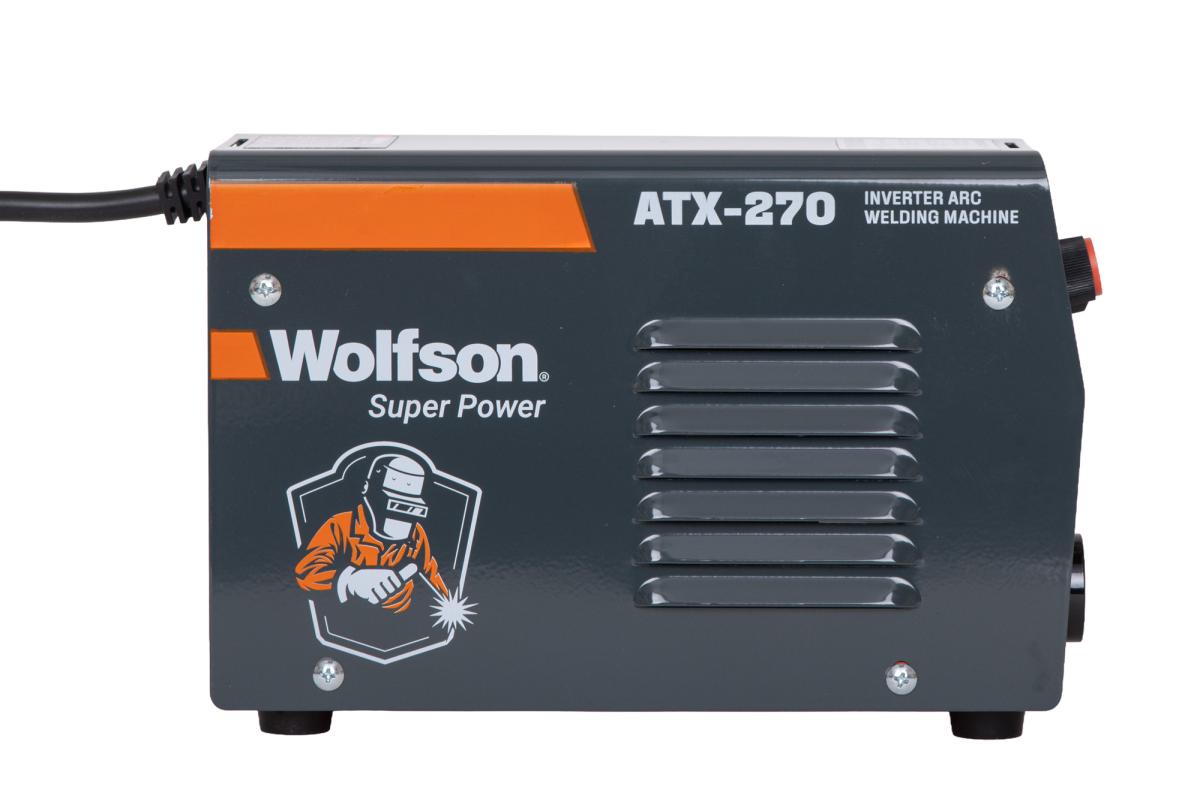 Aparat de Sudură Invertor WOLFSON ATX-270, MMA, 120A, Tehnologie IGBT, Afișaj LCD, Electrozi 1,6–4 mm, Accesorii Incluse