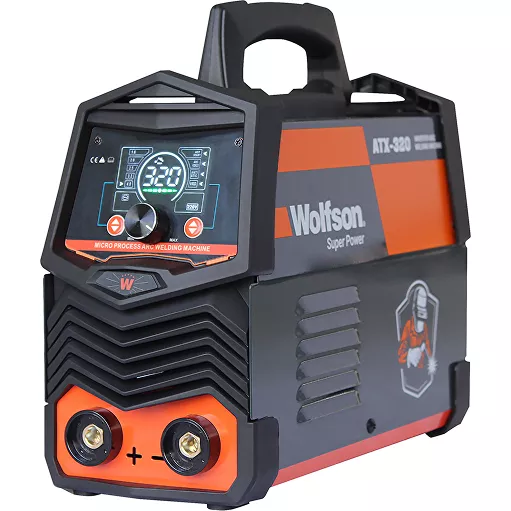 Aparat de Sudură Invertor WOLFSON ATX-320, 2 în 1 MMA și LIFT-TIG, 140A, Tehnologie IGBT, Display LED, Electrozi 1,6–5 mm